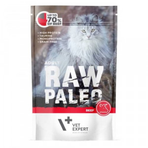 RAW PALEO CAT BEEF konservi kaķiem Liellops 100g